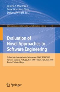Book Cover for Evaluation of Novel Approaches to Software Engineering by Leszek Maciaszek, César GonzálezPérez, Stefan Jablonski