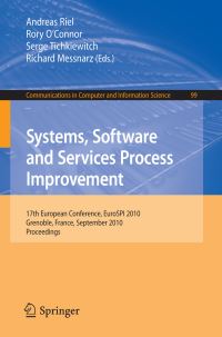 Book Cover for Systems, Software and Services Process Improvement by Andreas Riel, Rory OConnor, Serge Tichkiewitch, Richard Messnarz