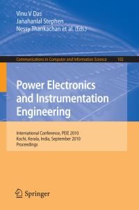 Book Cover for Power Electronics and Instrumentation Engineering by PEIE Conference, Vinu V Das