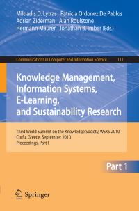 Book Cover for Knowledge Management, Information Systems, E-Learning, and Sustainability Research Part I by World Summit on the Knowledge Society, Miltiadis D Lytras