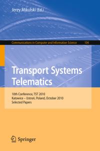 Book Cover for Transport Systems Telematics by Jerzy Mikulski