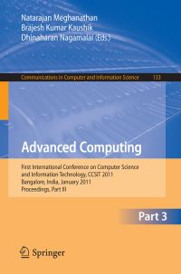 Book Cover for Advanced Computing by Natarajan Meghanathan, BK Kaushik, Dhinaharan Nagamalai