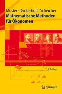 Book Cover for Mathematische Methoden Für Ökonomen by Karl Mosler, Rainer Dyckerhoff, Christoph Scheicher