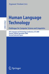 Book Cover for Human Language Technology by Language and Technology Conference, Zygmunt Vetulani