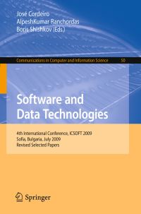 Book Cover for Software and Data Technologies by ICSOFT Conference, José Cordeiro, AlpeshKumar Ranchordas, Boris Shishkov