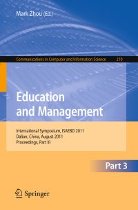 Book Cover for Education and Management by ISAEBD 2011, Mark Zhou
