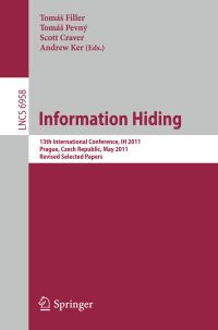 Book Cover for Information Hiding by IH Conference, Tomás Filler