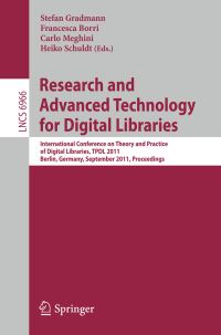 Book Cover for Research and Advanced Technology for Digital Libraries by TPDL Conference, Stefan Gradmann