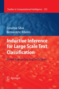 Book Cover for Inductive Inference for Large Scale Text Classification by Catarina Silva, Bernadete Ribeiro