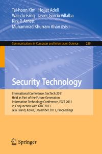 Book Cover for Security Technology by SecTech 2011, Taihoon Kim, FGIT 2011 Conference, GDC Conference