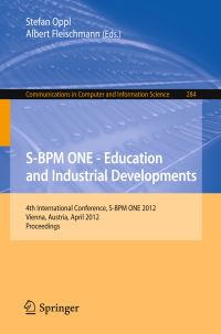 Book Cover for S-BPM ONE - Education and Industrial Developments by Stefan Oppl, Albert Fleischmann
