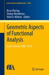 Book Cover for Geometric Aspects of Functional Analysis by Israel Seminar on Geometrical Aspects of Functional Analysis, Boaz Klartag, Shahar Mendelson, Vitali D Milman