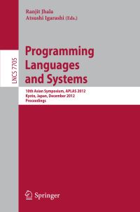 Book Cover for Programming Languages and Systems by APLAS Symposium, Ranjit Jhala, Atsushi Igarashi