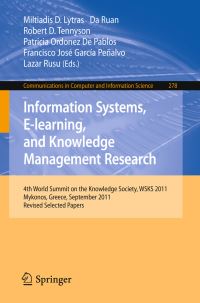 Book Cover for Information Systems, E-Learning, and Knowledge Management Research by World Summit on the Knowledge Society