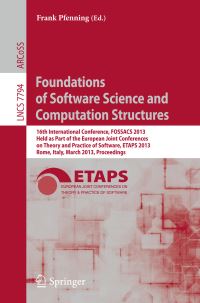 Book Cover for Foundations of Software Science and Computation Structures by FOSSACS Conference, ETAPS Conference