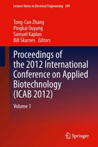 Book Cover for Proceedings of the 2012 International Conference on Applied Biotechnology (ICAB 2012) by International Conference on Applied Biotechnology