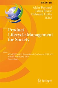 Book Cover for Product Lifecycle Management for Society by PLM Conference, International Federation for Information Processing