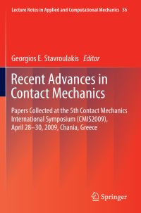 Book Cover for Recent Advances in Contact Mechanics by Georgios E Stavroulakis