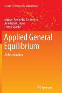 Book Cover for Applied General Equilibrium by Manuel Alejandro Cardenete, AnaIsabel Guerra, Ferran Sancho