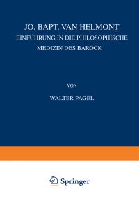 Book Cover for Jo. Bapt. Van Helmont by Walter Pagel