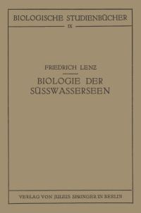 Book Cover for Einführung in Die Biologie Der Süsswasserseen by Friedrich Lenz