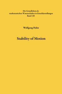 Book Cover for Stability of Motion by Wolfgang Hahn
