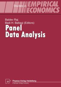 Book Cover for Panel Data Analysis by Baldev Raj, Badi H Baltagi