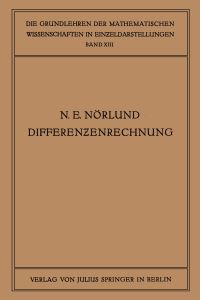 Book Cover for Vorlesungen Über Differenzenrechnung by Niels Erik Nörlund