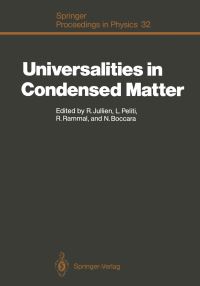 Book Cover for Universalities in Condensed Matter by Remi Jullien, Luca Peliti, Rammal Rammal, Nino Boccara