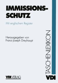 Book Cover for VDI-Taschenlexikon Immissionsschutz by FranzJoseph Dreyhaupt