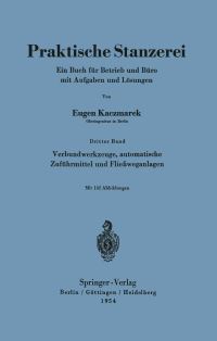 Book Cover for Verbundwerkzeuge, Automatische Zuführmittel Und Flieweganlagen by Eugen Kaczmarek
