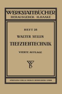 Book Cover for Tiefziehtechnik by Walter Sellin