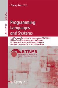 Book Cover for Programming Languages and Systems by European Symposium on Programming, ETAPS Conference