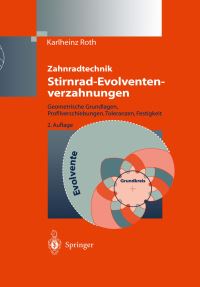 Book Cover for Zahnradtechnik Stirnrad- Evolventenverzahnungen by Karlheinz Roth