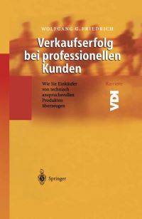 Book Cover for Verkaufserfolg Bei Professionellen Kunden VDI-Karriere by Wolfgang G Friedrich