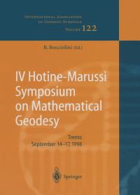 Book Cover for IV Hotine-Marussi Symposium on Mathematical Geodesy by B Bancioloini, W Freeden, R Klees