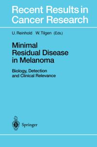 Book Cover for Minimal Residual Disease in Melanoma by U Reinhold, W Tilgen