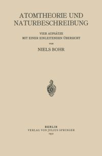 Book Cover for Atomtheorie Und Naturbeschreibung by Niels Bohr