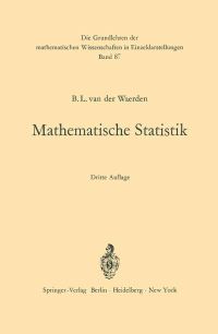 Book Cover for Mathematische Statistik by Bartel L van der Waerden