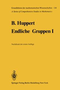 Book Cover for Endliche Gruppen I by Bertram Huppert