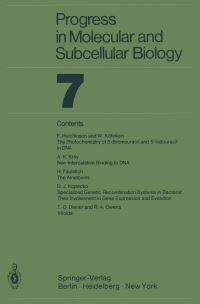 Book Cover for Progress In Molecular and Subcellular Biology by T O Diener, H Faulstich, F Hutchinson, W Köhnlein, D J Kopecko, A K Krey, R A Owens