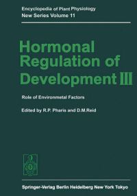 Book Cover for Hormonal Regulation of Development III by Richard P Pharis, David M Reid