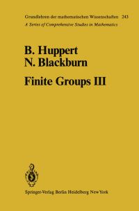 Book Cover for Finite Groups III by B Huppert, N Blackburn