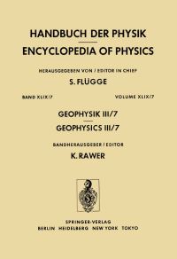 Book Cover for Geophysik III / Geophysics III. Geophysik / Geophysics by G Schmidtke, K Suchy, K Rawer