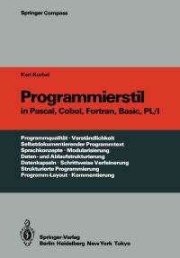 Book Cover for Programmierstil in Pascal, Cobol, Fortran, Basic, PL/I by Karl Kurbel