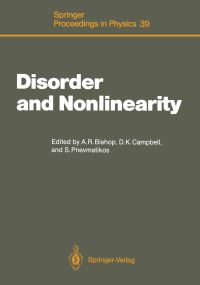 Book Cover for Disorder and Nonlinearity by Alan R Bishop, David K Campbell, Stephanos Pnevmatikos