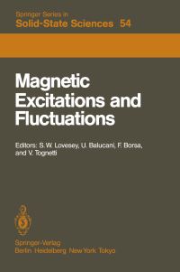Book Cover for Magnetic Excitations and Fluctuations by S.W. Lovesey, U. Balucani, F. Borsa, V. Tognetti