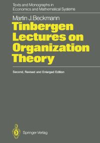 Book Cover for Tinbergen Lectures on Organization Theory by Martin J Beckmann