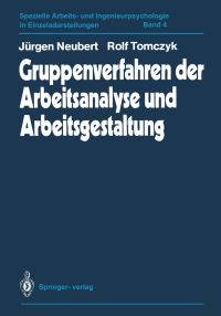 Book Cover for Gruppenverfahren Der Arbeitsanalyse Und Arbeitsgestaltung by Jürgen Neubert, Rolf Tomczyk