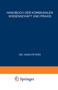 Book Cover for Kommunale Verwaltung by Hans Peters